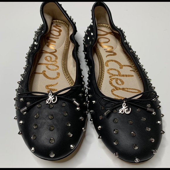 Sam Edelman Shoes - Sam Edelman Spiked Leather Ballet Flats Size 8.5